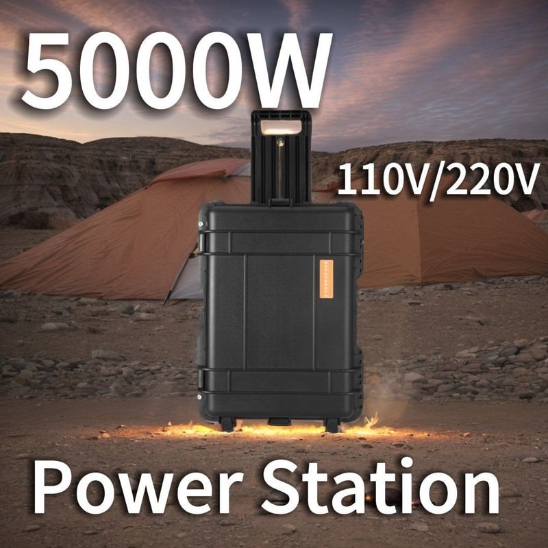 LT-50 منبع برق خورشیدی 5000W ایستگاه برق قابل حمل با مواد شیل آلبوم ABS
