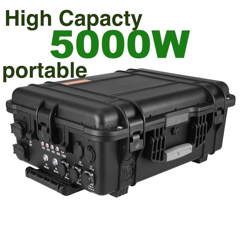 AC خالص Sine Wave 5000W LiFePO4 نیروگاه خورشیدی برای اورژانس خودرو سفارشی