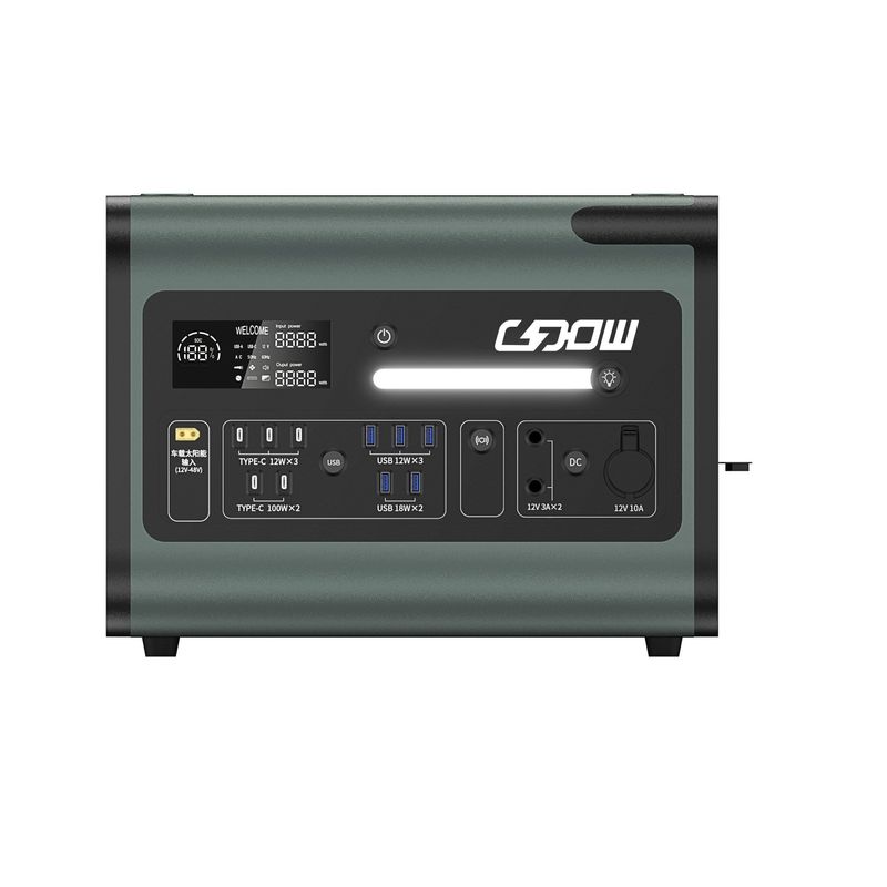 LiFePO4 باتری لیتیوم 2200W AC ژنراتور خورشیدی ایستگاه برق قابل حمل برای اورژانسی