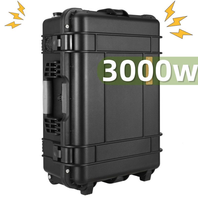 تمام نوع سوکت 3000W LiFePO4 باتری ایستگاه برق قابل حمل با حداکثر قدرت 6000W