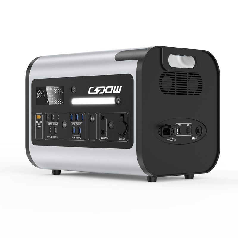 2200W ظرفیت فوق العاده ذخیره انرژی قدرت ژنراتور خورشیدی AC / DC برای سفر در فضای باز