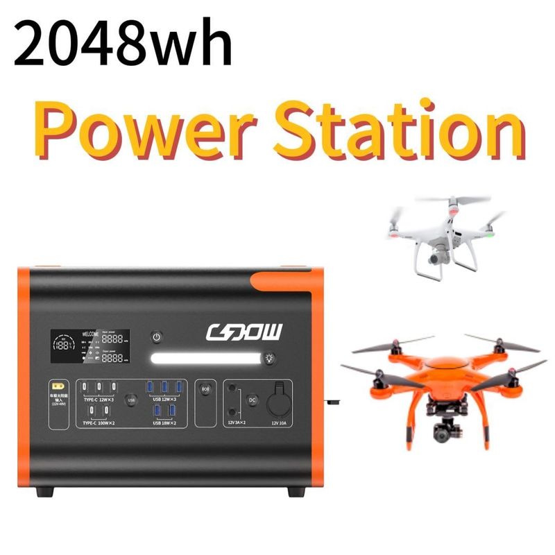 1500W لیتیوم آهن فوسفات باتری نیروگاه خورشیدی برای اصلی و 800W شارژ خورشیدی
