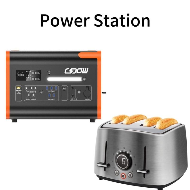 LiFePO4 2200W ژنراتور اینورتر حمل و نقل بی صدا سیاه برای نیروگاه کمپینگ در فضای باز