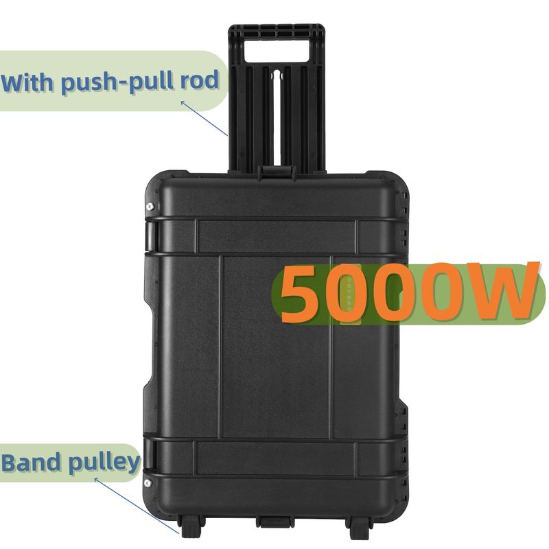 LT-50 برق اضطراری 5000W کمپینگ قابل حمل ذخیره انرژی نیروگاه ژنراتور خورشیدی