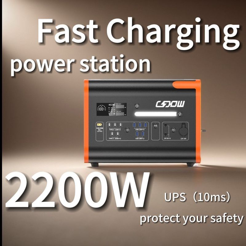 موج سینوس خالص 2000W ژنراتور انرژی خورشیدی LiFePO4 باتری و حفاظت BMS