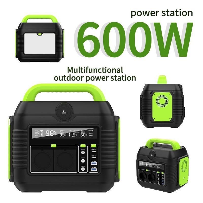 600W کمپینگ در فضای باز ایستگاه برق قابل حمل باتری قابل برداشت ممکن است استاندارد آمریکایی نباشد