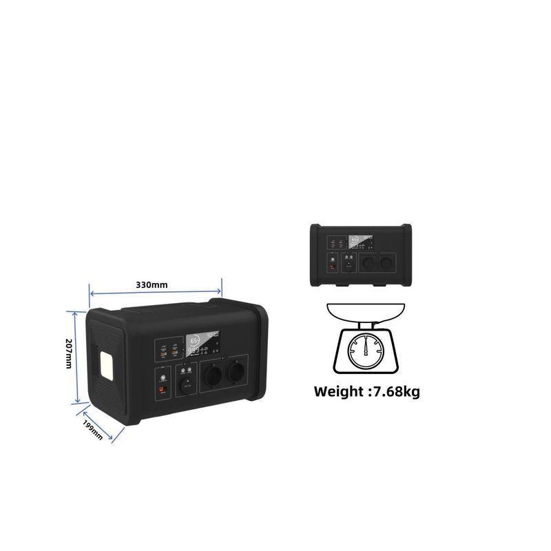 12V-13V/10A DC Output 700W/537.6wh نیروگاه حمل و نقل برای کمپینگ و انرژی خورشیدی