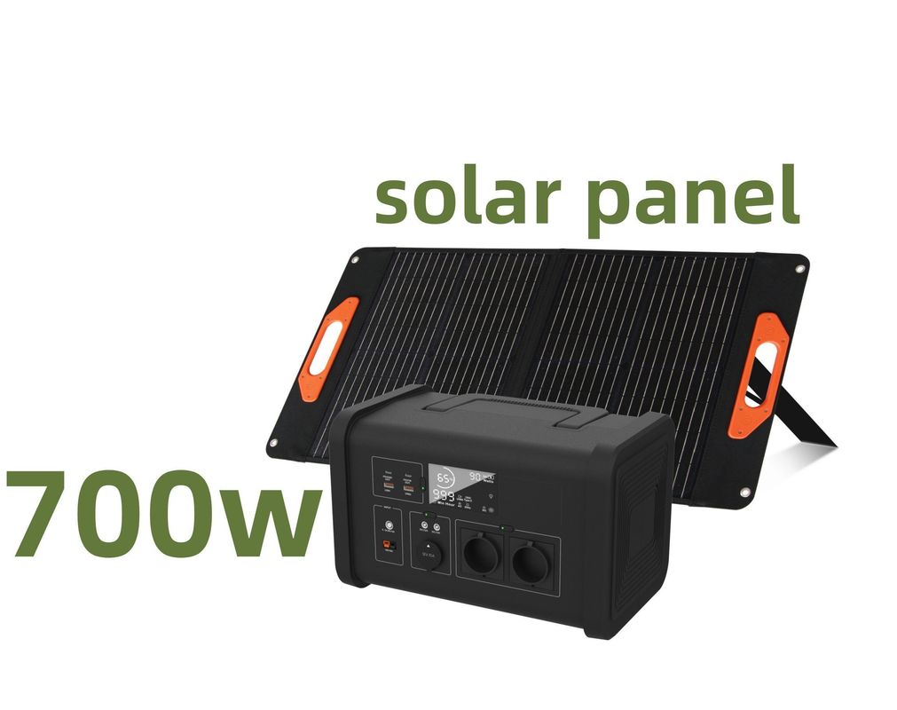EU LiFePO4 700W ذخیره انرژی نیروگاه ژنراتور خورشیدی برای برق خانگی قابل حمل