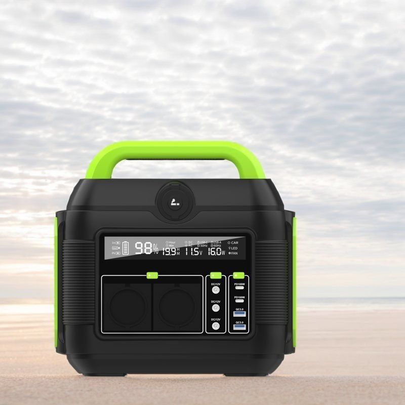 نشان دادن صفحه نمایش کریستال مایع 600W برق شارژ سریع ژنراتور اضطراری مینی با سوکت EU AC