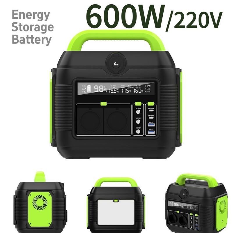 S6 نمایشگر LCD 500W ایستگاه برق کوچک قابل حمل برای شارژ لپ تاپ و تلفن