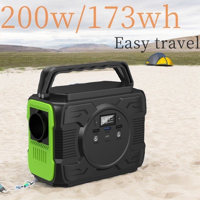 اردوگاه اضطراری 200W نیروگاه با باتری LiFePO4 و ژنراتور خورشیدی قابل حمل