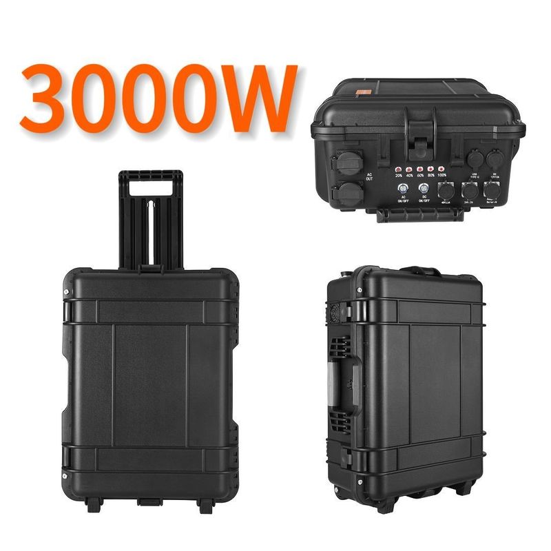 LT30 3000W سیستم انرژی خورشیدی با 1500W 2400W 5000W LiFePO4 ایستگاه برق در فضای باز