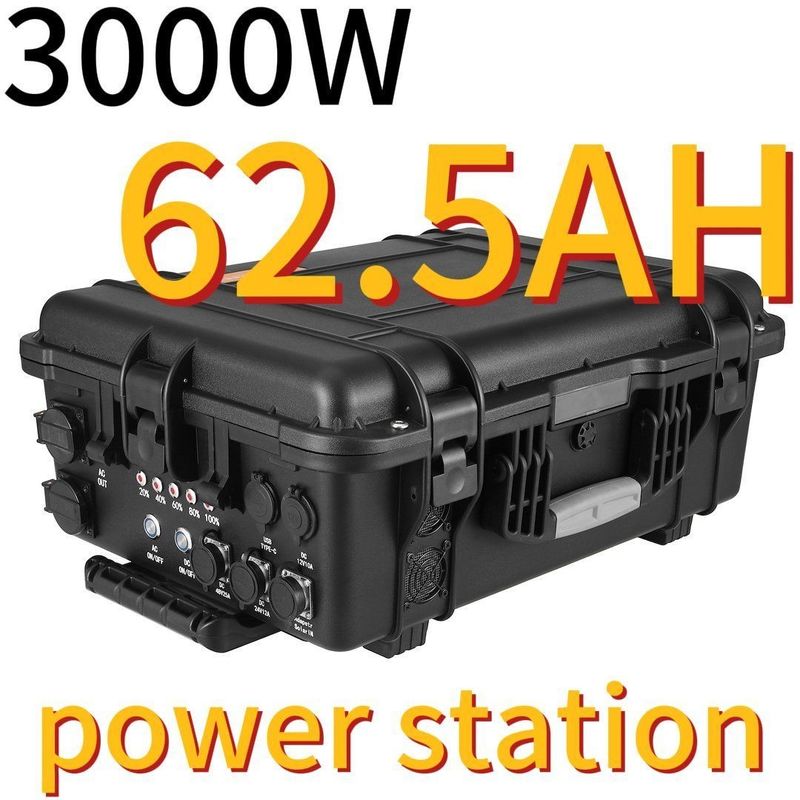 3000W62.5ah برق اضطراری در فضای باز ایستگاه برق قابل حمل برای بازارهای شرق آسیا