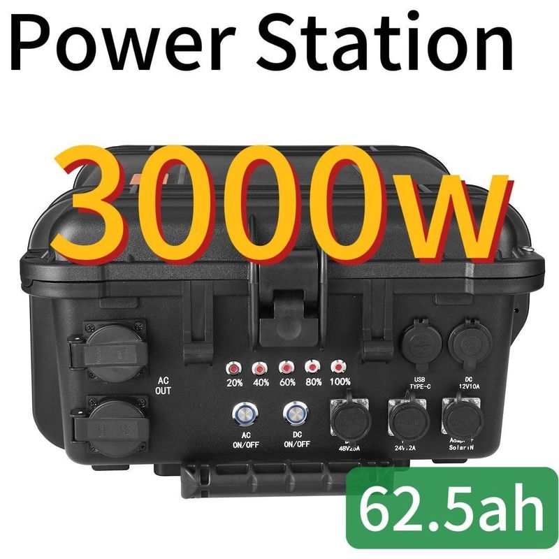 نیروگاه اضطراری بدون سرنشین خورشیدی 3000W 62.5ah با گواهینامه CE.Un38.3