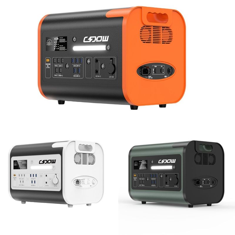CE Un38.3 MSDS گواهینامه 1000W 2000W 2200W ایستگاه برق قابل حمل برای داخلی و خارجی