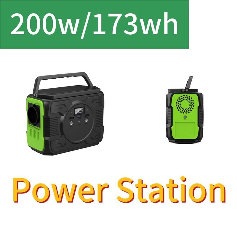 ایستگاه برق قابل حمل همراه با چراغ LED ولتاژ خروجی AC 110/220V-50Hz/60Hz 200W