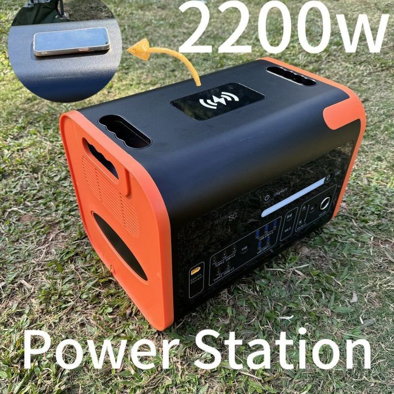 800W شارژ خورشیدی سیاه و نارنجی کمپینگ در فضای باز مرکز انرژی قابل حمل 2kw نیروگاه