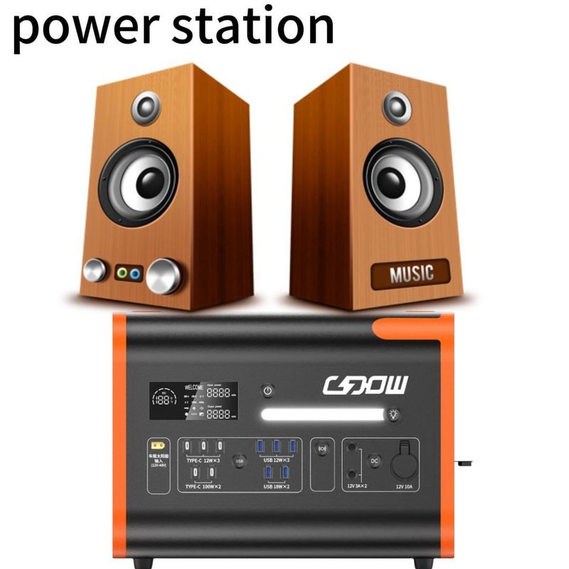 پمپ برق با ظرفیت بزرگ 2200W/2048wh در فضای باز باتری لیتیوم برای موارد اضطراری خانوادگی