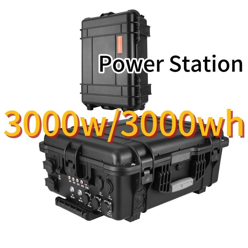 3000W RV / وان در فضای باز کمپینگ حالت اضطراری اینورتر ایستگاه برق تلفن همراه چوب کشنده قابل حمل