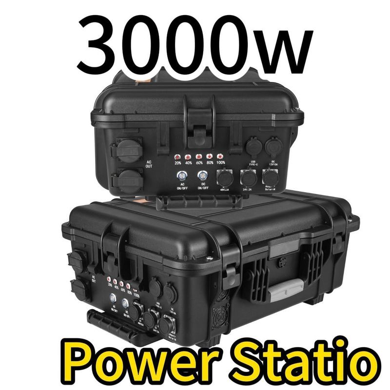قدرت خروجی 100-120V-3000W50Hz/60Hz تنظیم پذیر 3000wh 62.5ah ایستگاه برق گرم قابل حمل
