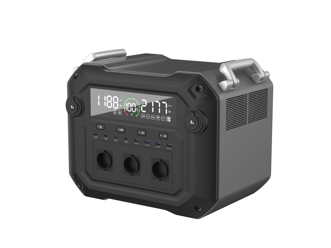 600W حداکثر ورودی پنل خورشیدی 1000W 3600W خالص موج سینوس AC سوکت ایستگاه برق قابل حمل