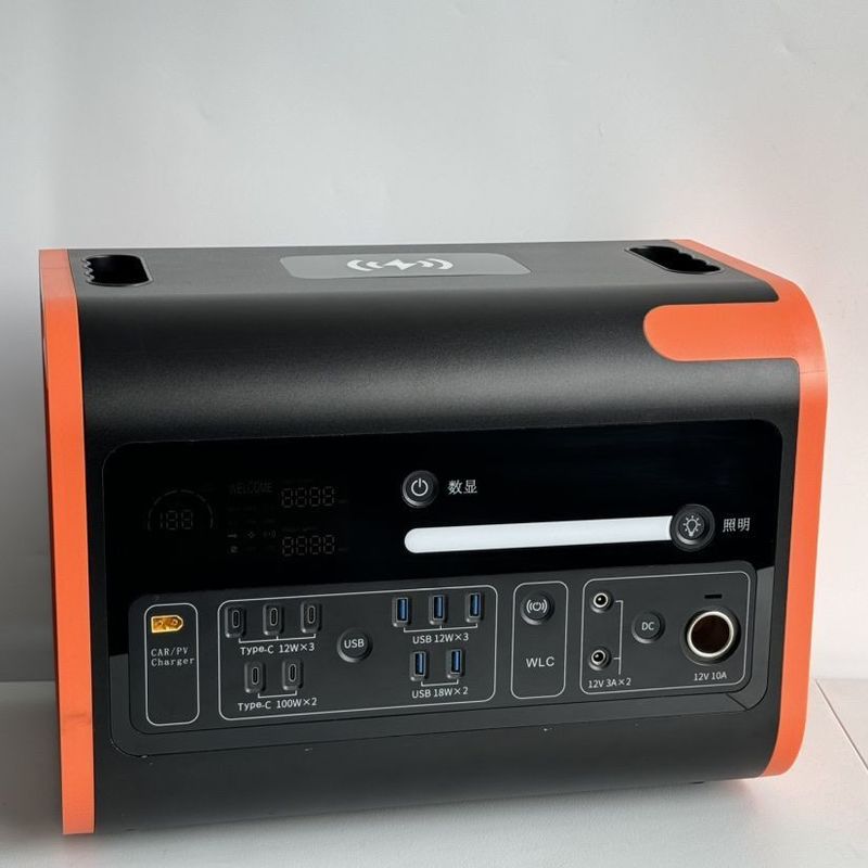 1000W ژنراتور قابل حمل در فضای باز DC AC ورودی خروجی 2200W نیروگاه برای دوام طولانی