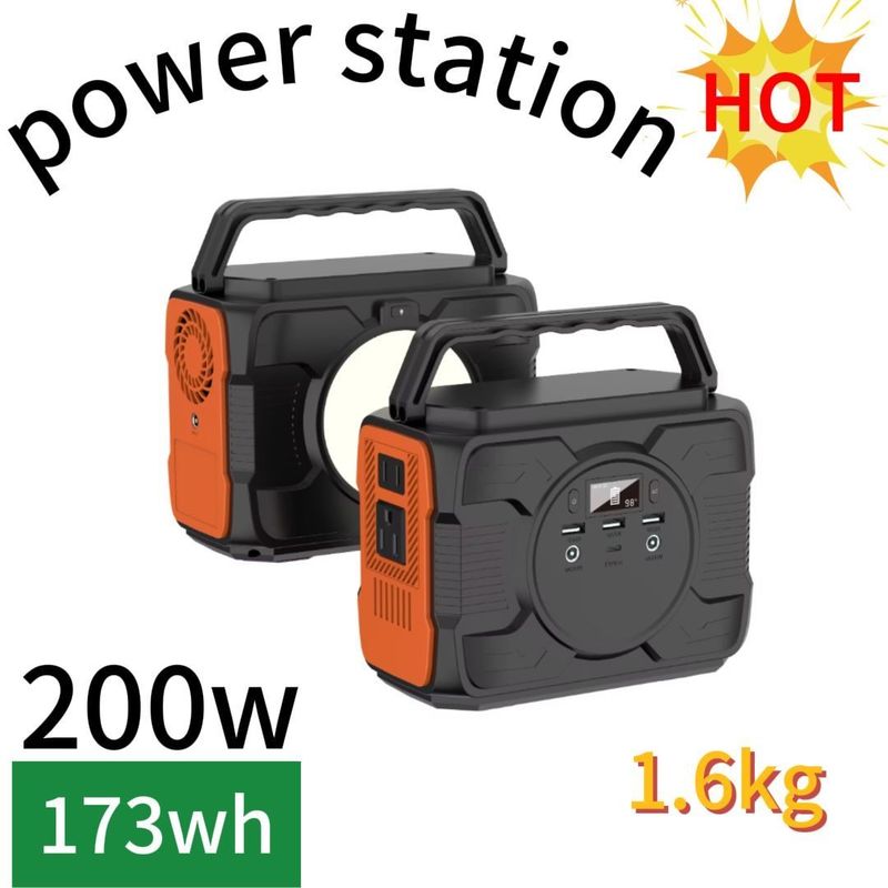 نیروگاه برق قابل حمل در فضای باز با ظرفیت 200W/173wh و قدرت خروجی AC