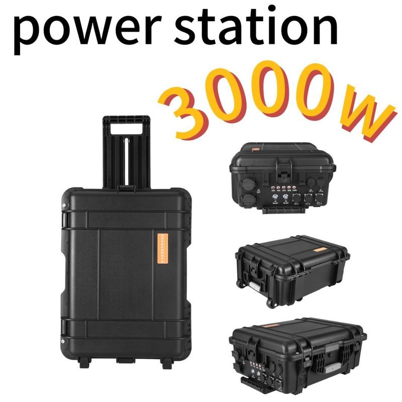 سفر 3000W/220V/110V/UPS Pure Sine LiFePO4 باتری پشتیبان کمپینگ نیروگاه قابل حمل