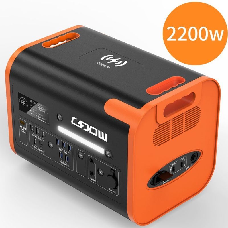 90 دقیقه زمان شارژ 2200W ایستگاه خورشیدی قابل حمل برای اورژانسی خانگی