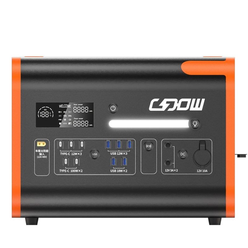 LiFePO4 انرژی 2200W/2400W ژنراتور خورشیدی ایستگاه برق قابل حمل طول عمر 2000 بار
