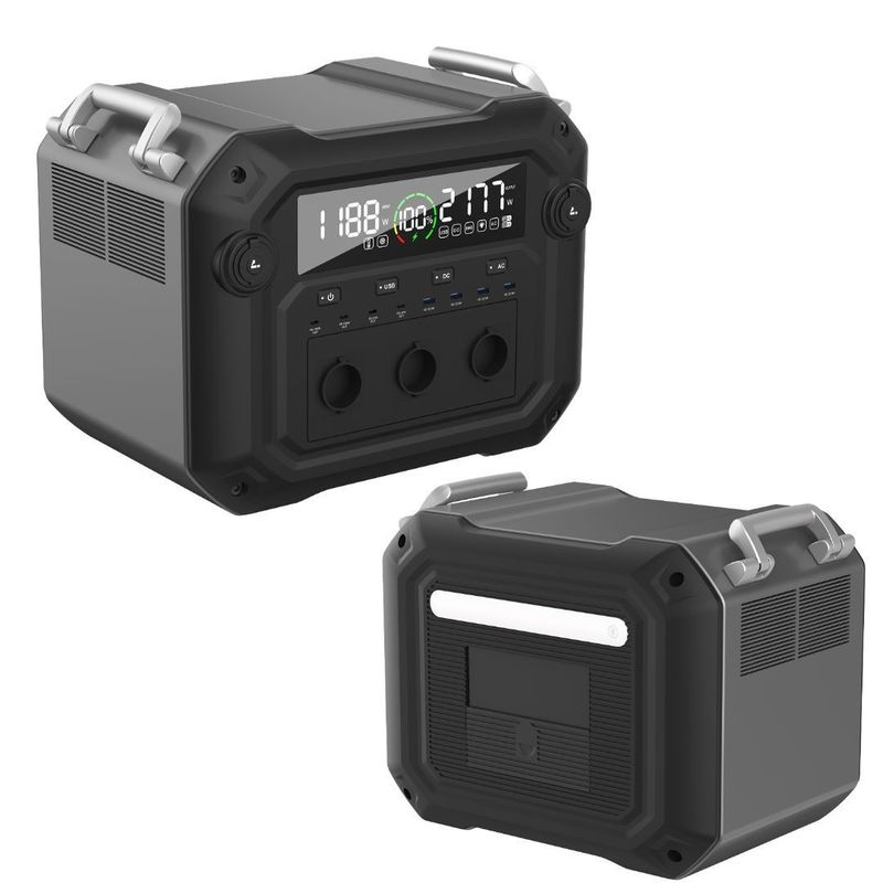 2500W/600W پانل خورشیدی ورودی LiFePO4 باتری ذخیره انرژی ایستگاه برق قابل حمل