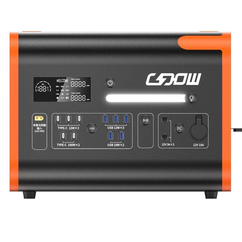 220 ولت / 40ah / 2200W انرژی خورشیدی ایستگاه ذخیره سازی انرژی در فضای باز با شارژ سریع 1500 ولت باتری لیتیوم