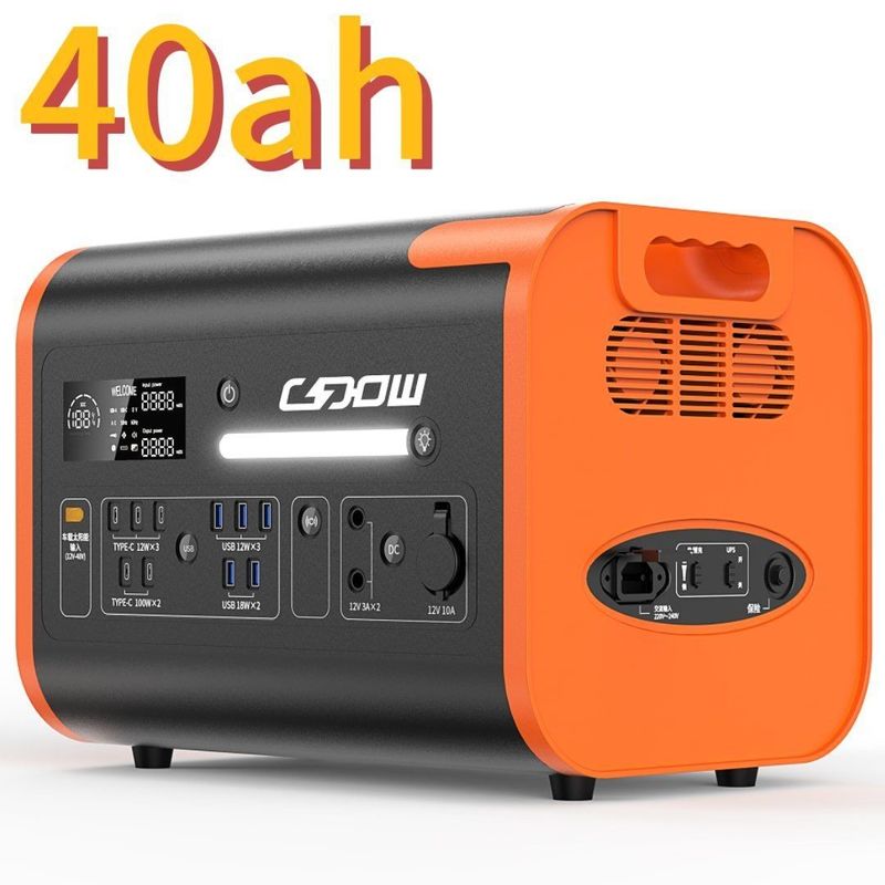در فضای باز با 2200W / 2048wh ایستگاه برق قابل حمل و inverter موج سینوس خالص