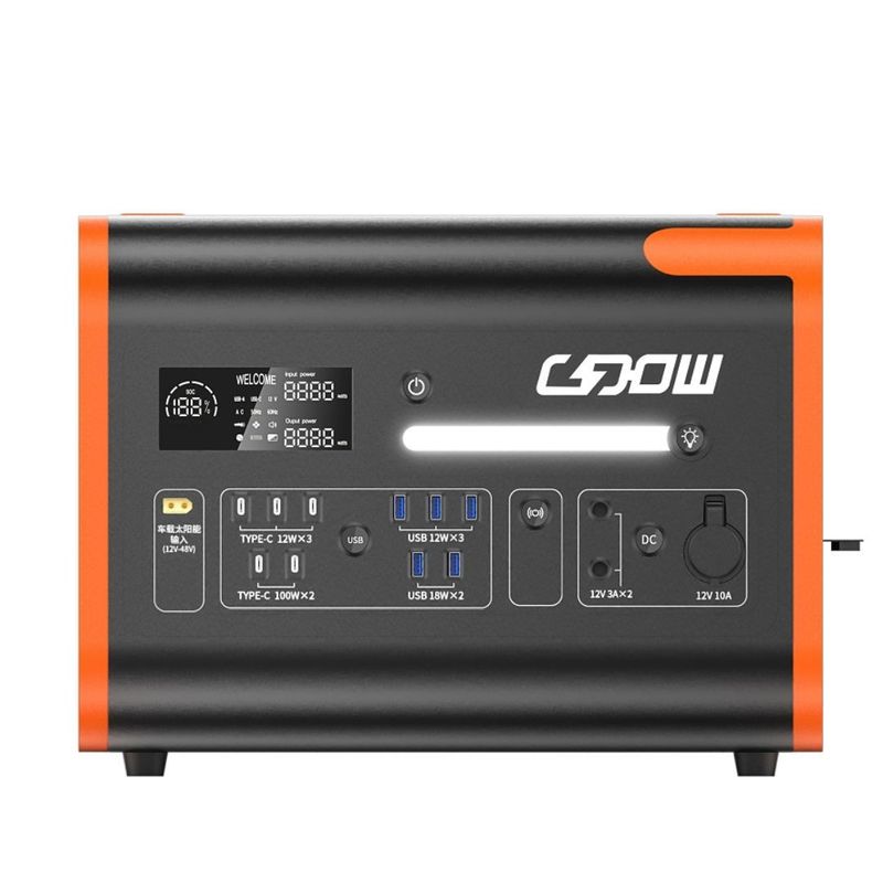 2200W/2048wh ایستگاه برق قابل حمل پانل های خورشیدی حالت شارژ 2000 بار طول عمر