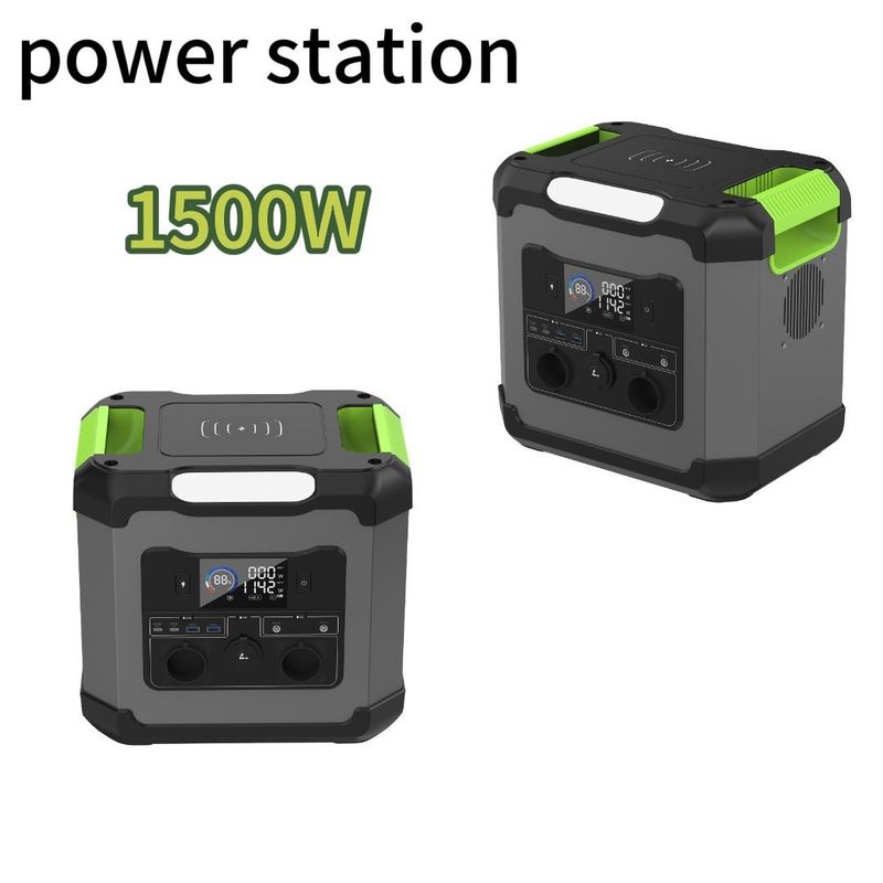 کمپینگ در فضای باز ST15 1500W ایستگاه برق قابل حمل با شارژ پنل خورشیدی 110V / 220V