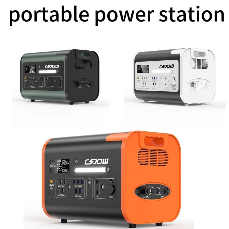 40ah/110V/220V موبایل قابل شارژ مجدد 2200W کمپ در فضای باز باتری لیتیوم برق ایستگاه برق قابل حمل