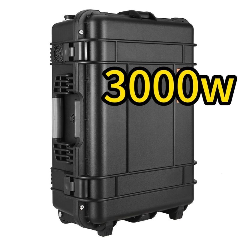3000W/3000wh ایستگاه برق قابل حمل ذخیره انرژی ABS مواد شیل آلیاژ برای سفر
