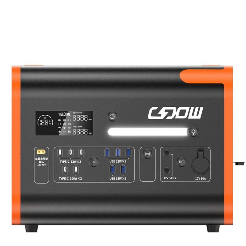 Un38.3/Msos احراز هویت 2200W 220V ژنراتور 800W شارژ خورشیدی قابل حمل برای فضای باز