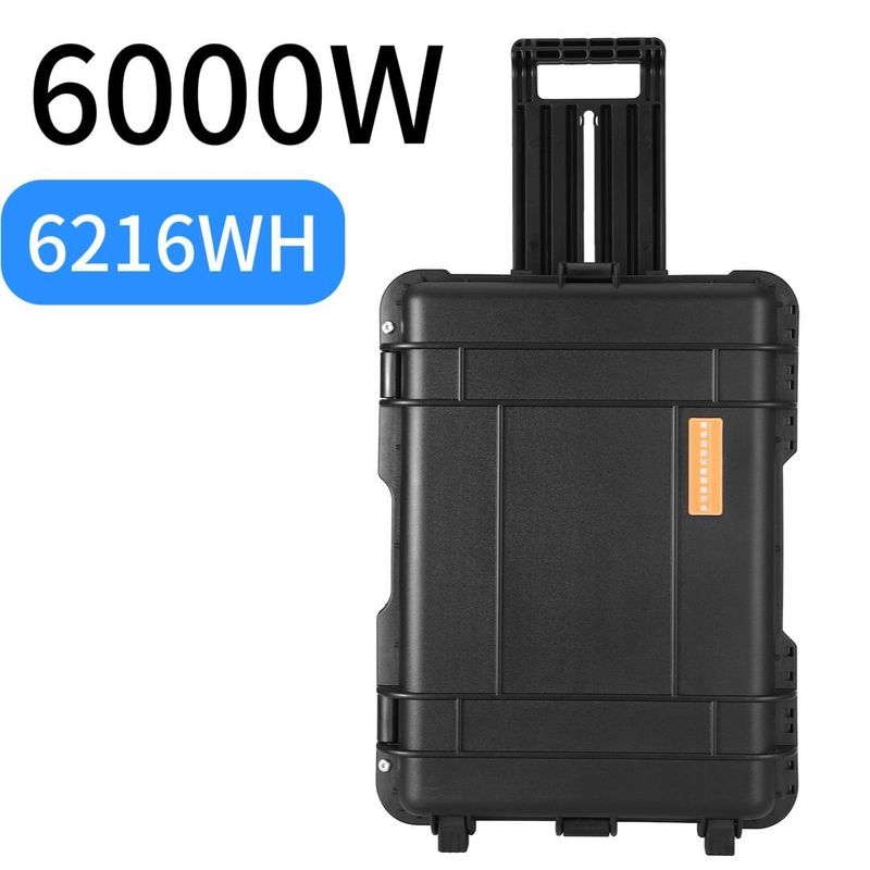 خانه بیرون RV 6000W ایستگاه برق قابل حمل با AC موج صیون خالص و ظرفیت بزرگ