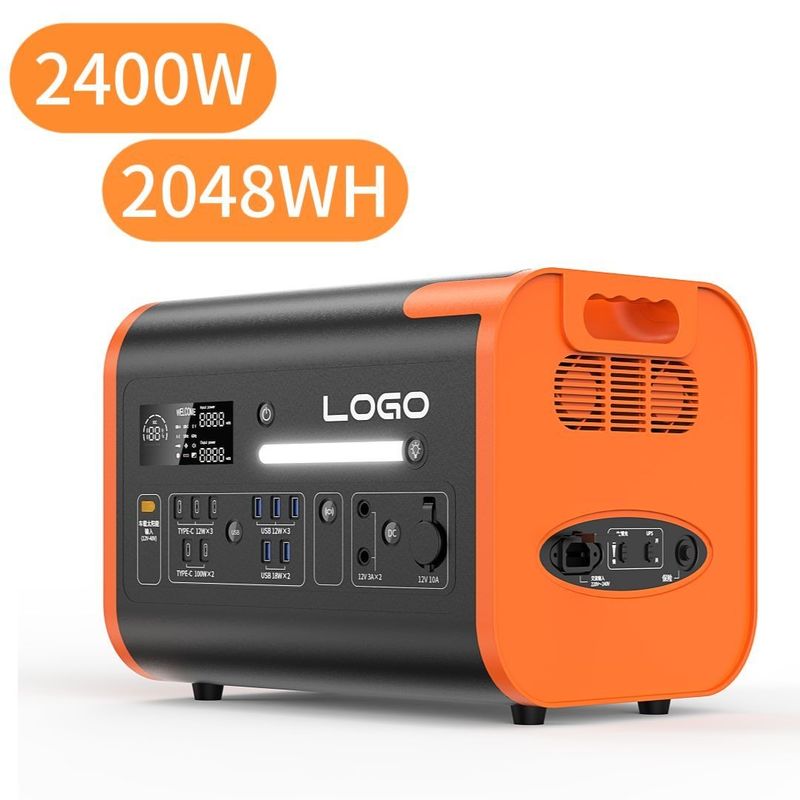 2400W/2048wh/LiFePO4 ژنراتور خورشیدی قابل حمل برای عملکرد حفاظت از بیش از حد در فضای باز