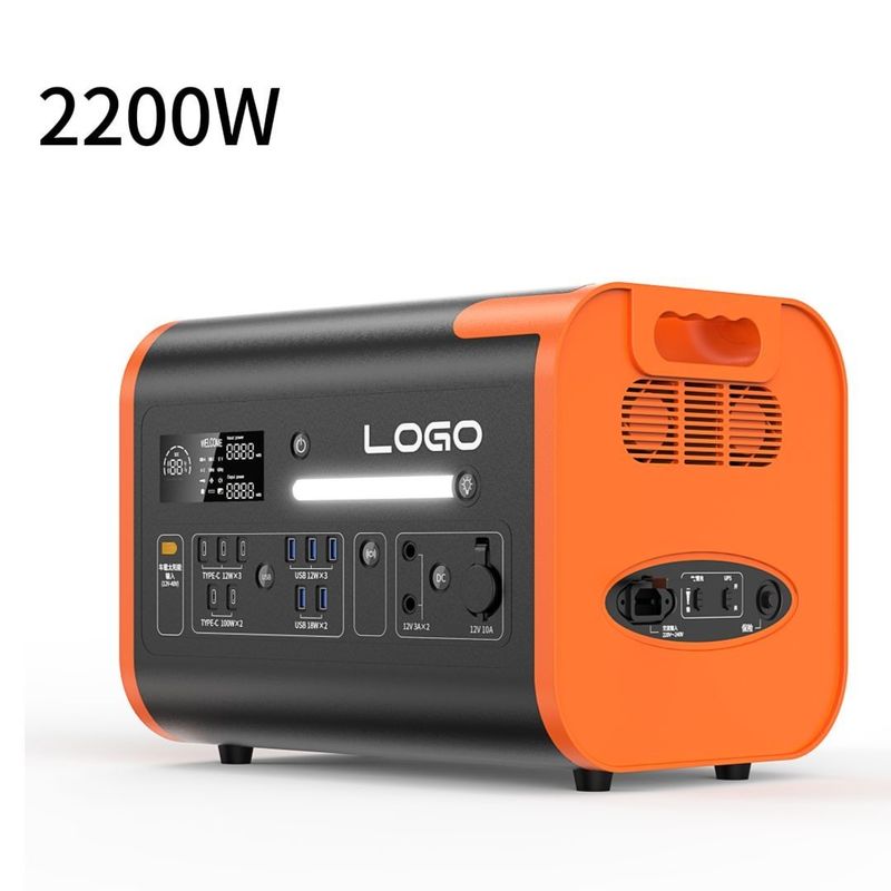 40ah/2048wh/2200W/2400W ژنراتور انرژی قابل حمل اضطراری در فضای باز برق 3 نیروگاه