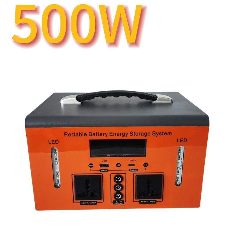 XT500 500W برق باتری لیتیوم قابل حمل برای کمپینگ در فضای باز و اورژانس