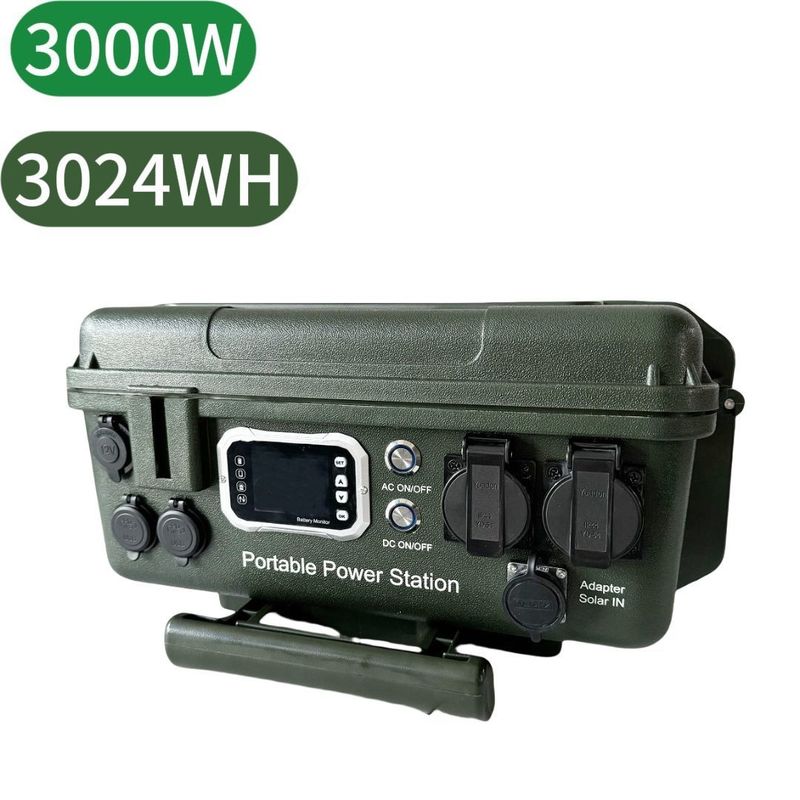 کمپینگ در فضای باز ایستگاه برق قابل حمل با ظرفیت بزرگ با USB-C 45W و 3000W / 3024wh