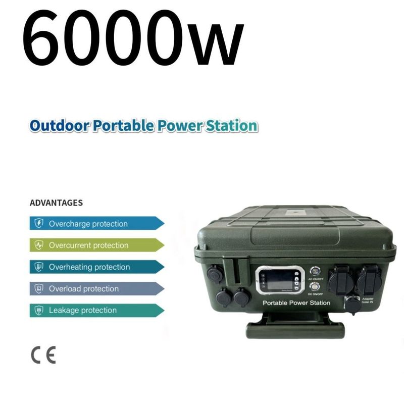 ژنراتور 6000W/110V/230V با پنل خورشیدی شارژ منبع برق اضطراری شما