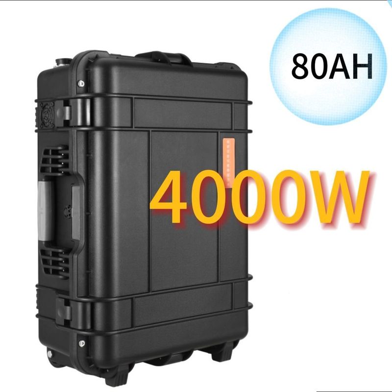 مرکز برق قابل حمل 4000W/110V/230V برای ذخیره انرژی LiFePO4 و شاخص باتری