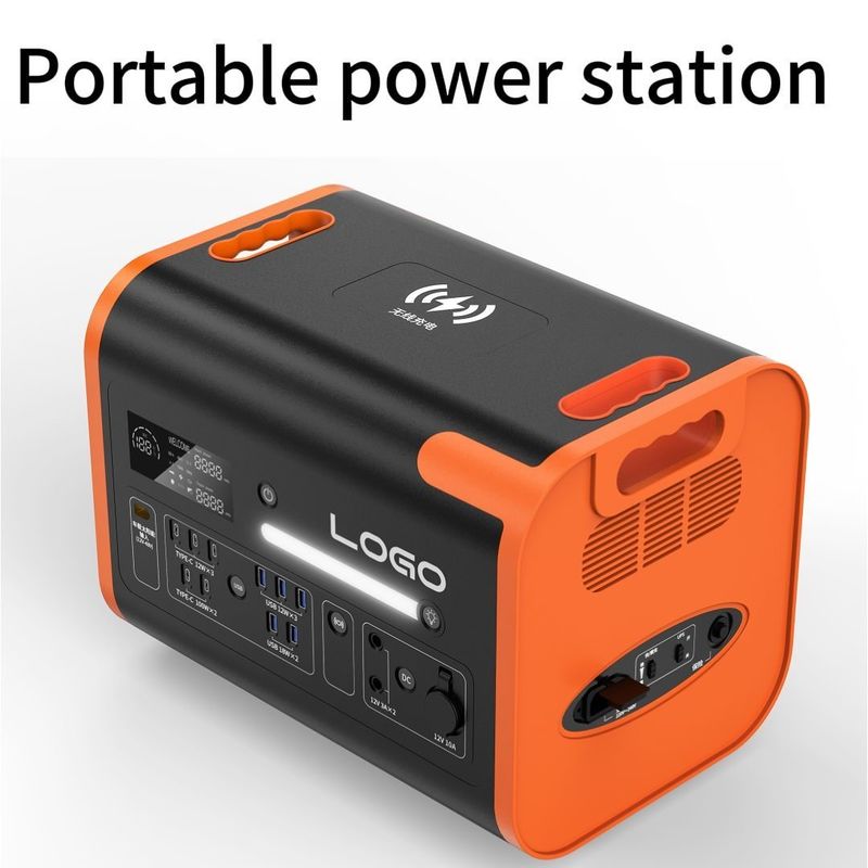 زمان شارژ 90 دقیقه ژنراتور قابل حمل 2400W 2048wh ژنراتور منبع انرژی