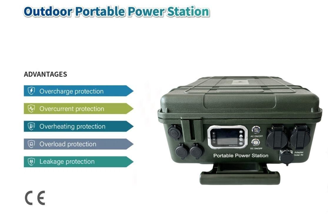 راه اندازی گرم 7000W/7056wh LiFePO4 باتری UPS برای خانه در فضای باز ایستگاه برق قابل حمل